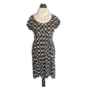 International Concepts Polka-dot Dress Size P Womens Petite Black Beige Stretch
